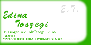 edina toszegi business card